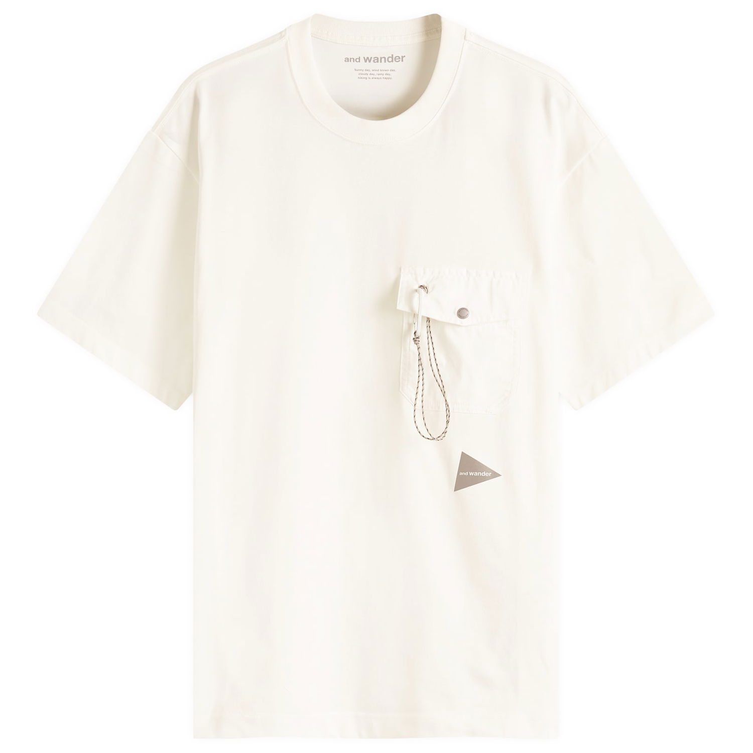Tričko and wander And Wander Pocket Tee, Size Large Biela | 5745184094-031, 1