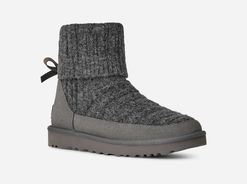 Tenisky a topánky UGG Classic Mini Cabelle Knit Boot Šedá | 1174578-MNGRY, 1