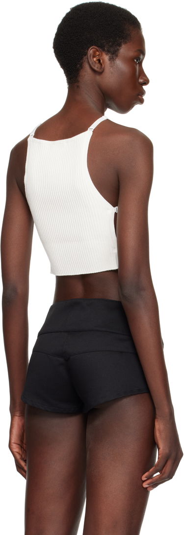 Tielko Courrèges Courrèges Lingerie Detail Pointy Tank Top Biela | 125MTO383FI0001, 2