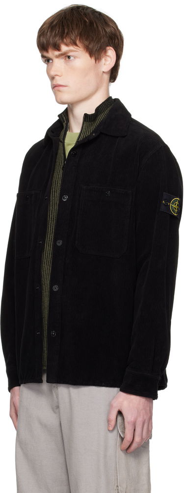 Košeľa Stone Island Organic Cotton Corduroy Overshirt Čierna | K2S15 1200012 S0212, 3