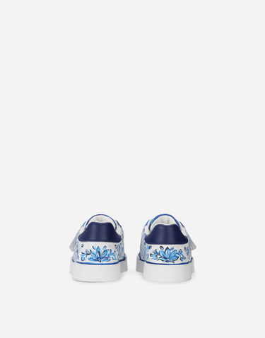Tenisky a topánky Dolce & Gabbana Majolica-print Portofino Light First Steps Biela | DN0143AD466HA3OB, 2