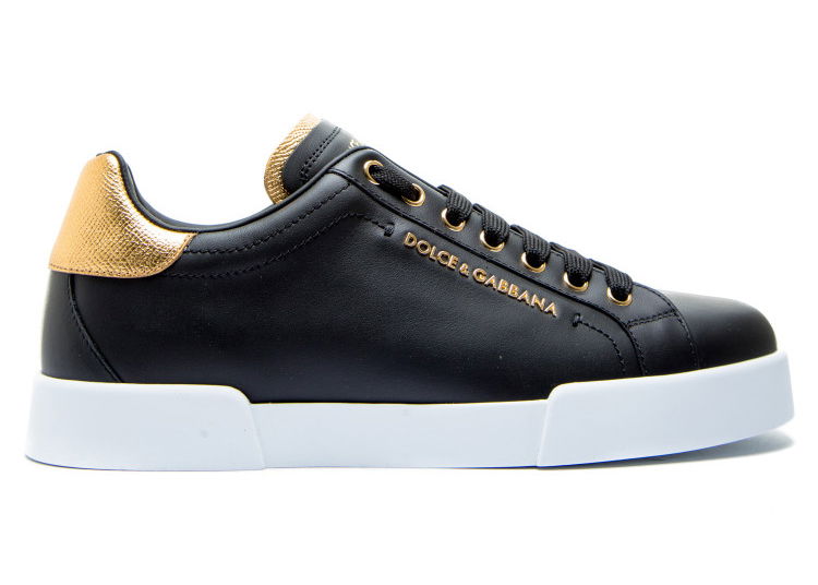Tenisky a topánky Dolce & Gabbana Portofino Light Black Gold Čierna | CS1787-AN298-8E831