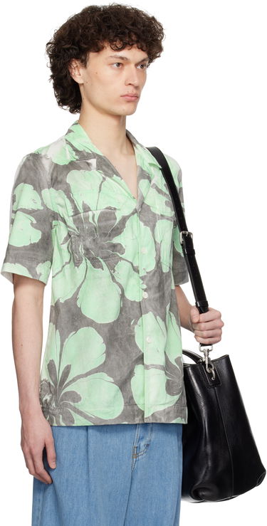 Košeľa Dries Van Noten Dries Van Noten Hand-Dyed Floral Print Shirt Zelené | 251-020758-1473, 1