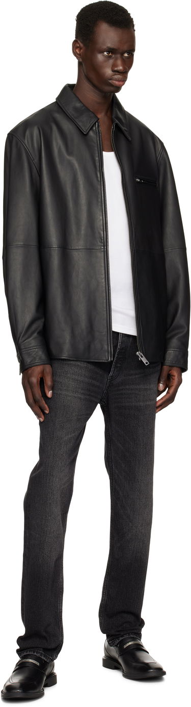 Bunda BOSS HUGO Paneled Leather Jacket Čierna | 50530812, 3
