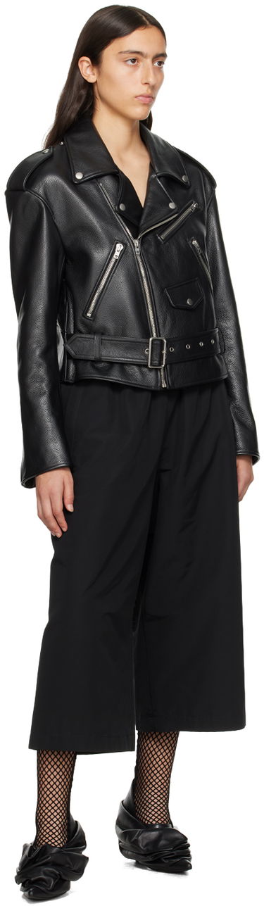Bomber bunda We11done We11done Women's Leather Biker Jacket Čierna | WD-R53-23-130-W-BK, 3