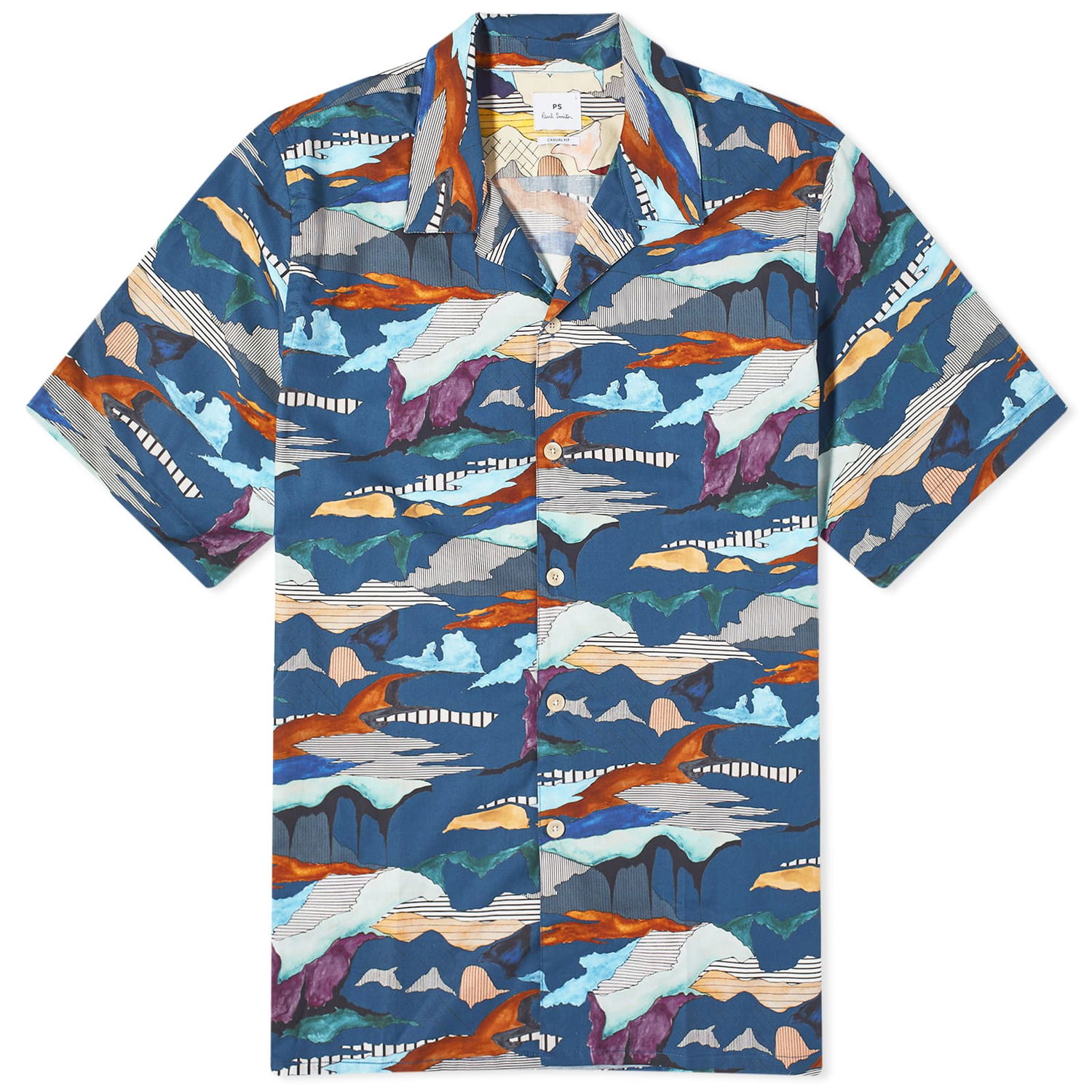 Košeľa Paul Smith Paul Smith Abstract Vacation Shirt Modrá | M2R-695U-M21964-48, 0