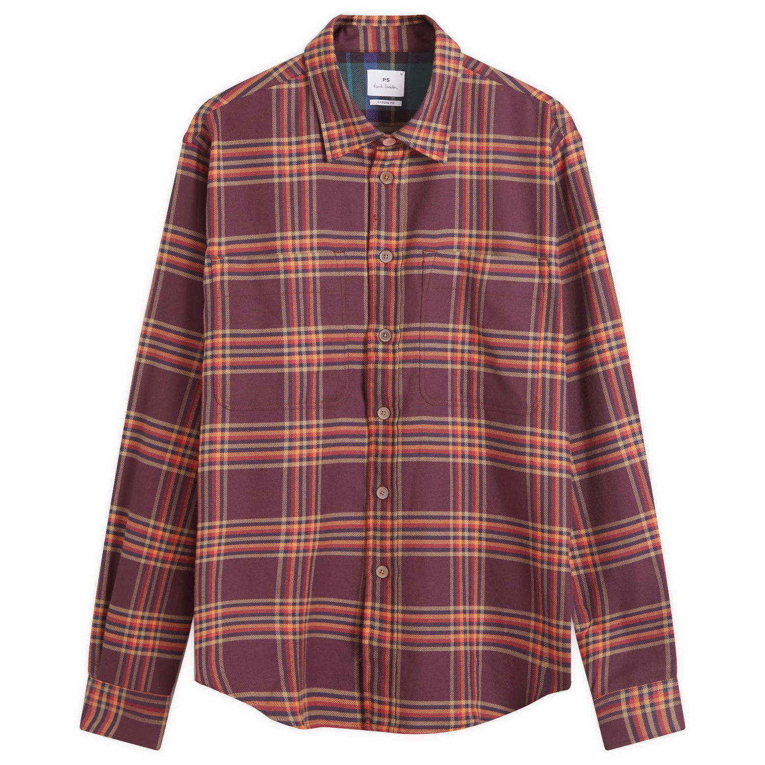 Košeľa Paul Smith Paul Smith Checked Casual Fit Long Sleeve Shirt, Size Large Vínová | M2R-450Y-N22202-54, 1