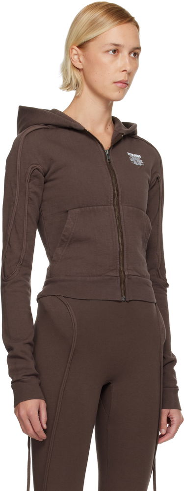 Mikina Ottolinger Ottolinger Fitted Zip Hoodie Hnedá | 115-602415-02, 1