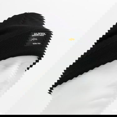 Kulicha Alpha Industries Label Beanie Čierna | 118934 03, 0