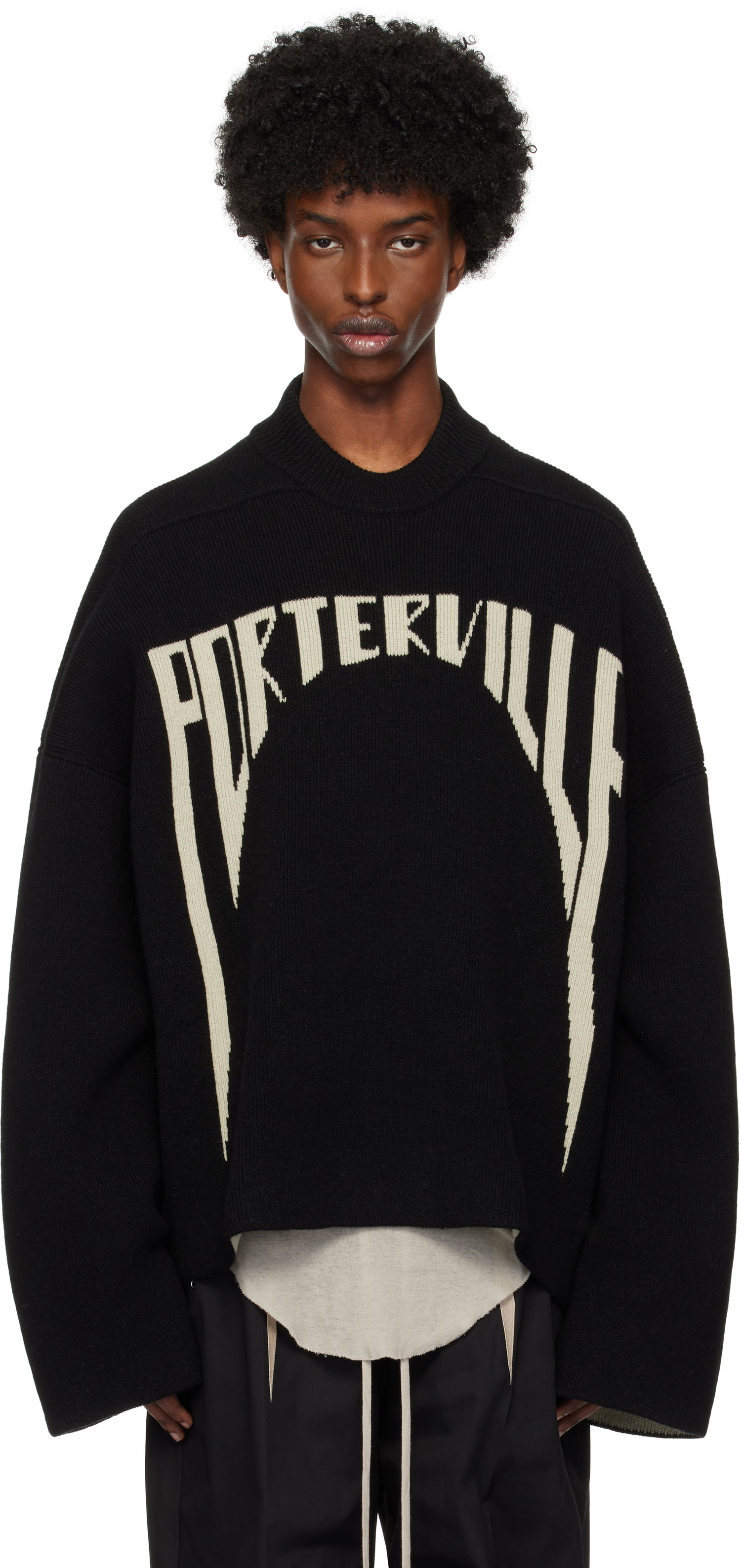 Sveter Rick Owens Porterville Jumbo Sweater Čierna | RR02D6699 KWV1, 0