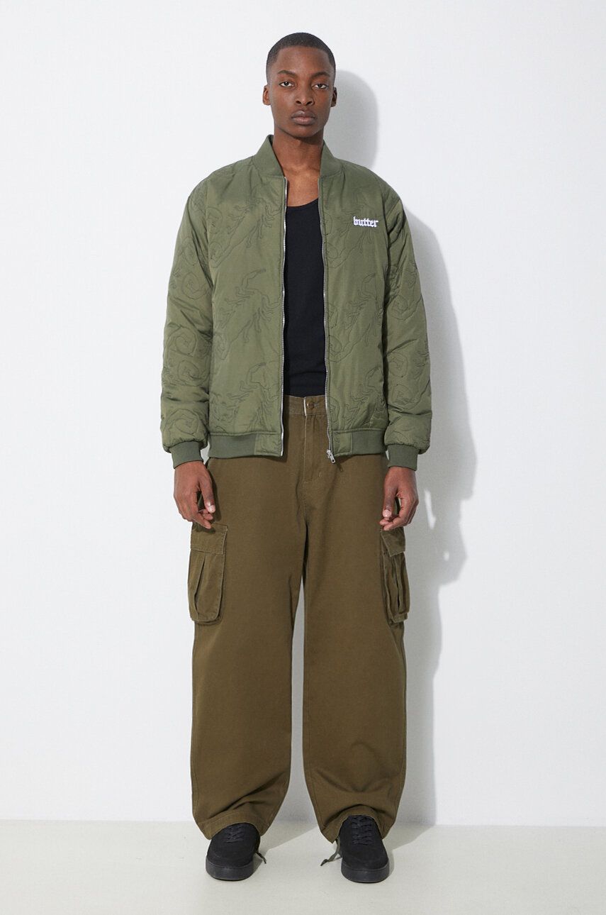 Bomber bunda Butter Goods Scorpion Bomber Jacket Zelené | BGQ1243402, 1
