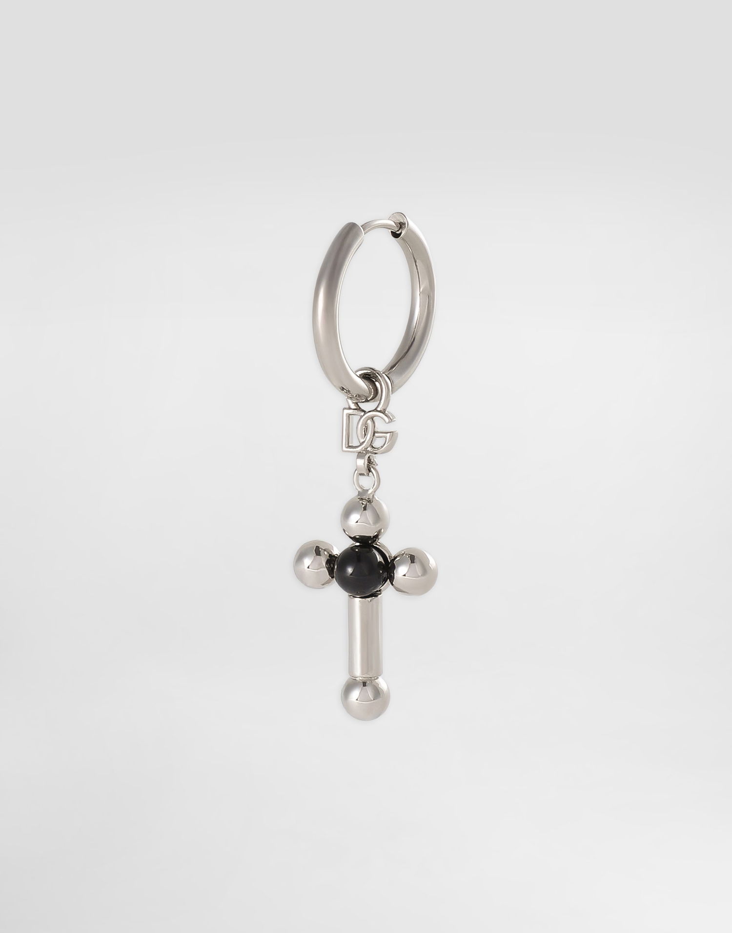 Náušnice Dolce & Gabbana Dolce & Gabbana Single Earring with Cross Charm Metalická | WER5M4W111187655, 1