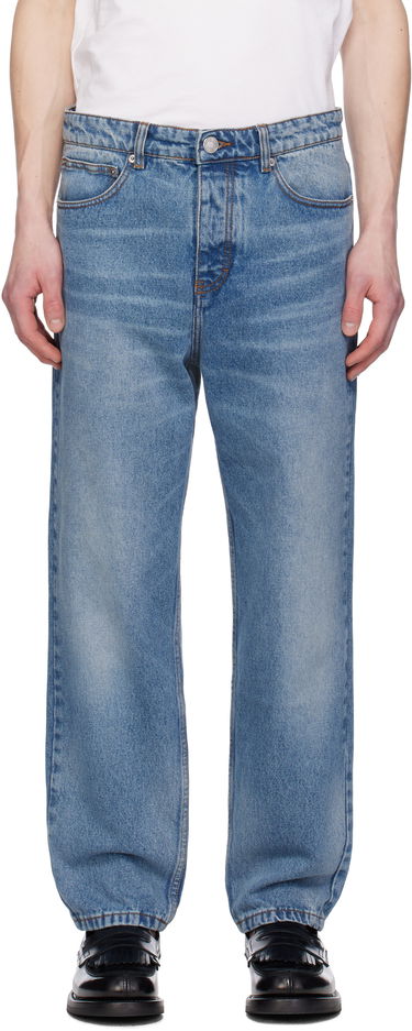 Džínsy AMI AMI Paris Tapered Fit Jeans Modrá | HTR103.DE0046, 0