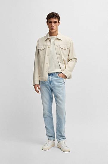 Tričko BOSS Floral Jacquard T-Shirt Béžová | 50536757, 1