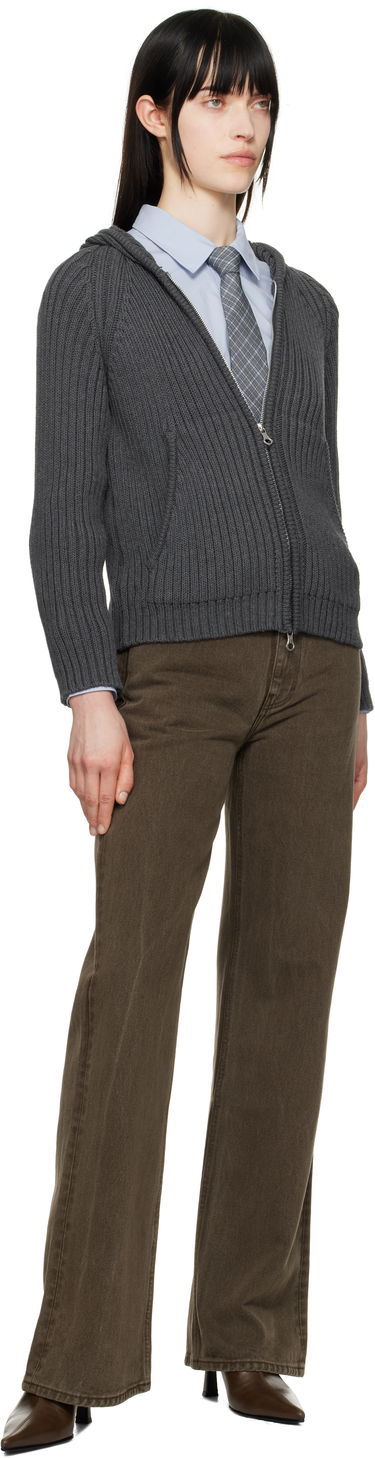 Sveter OUR LEGACY OUR LEGACY Knit Zip Hoodie Šedá | W2253LD, 3