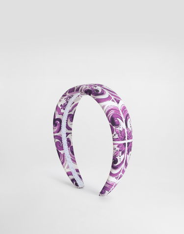 Doplnky Dolce & Gabbana Dolce & Gabbana Majolica Print Headband Fialová | LB3L54HH5EOI03TN, 2