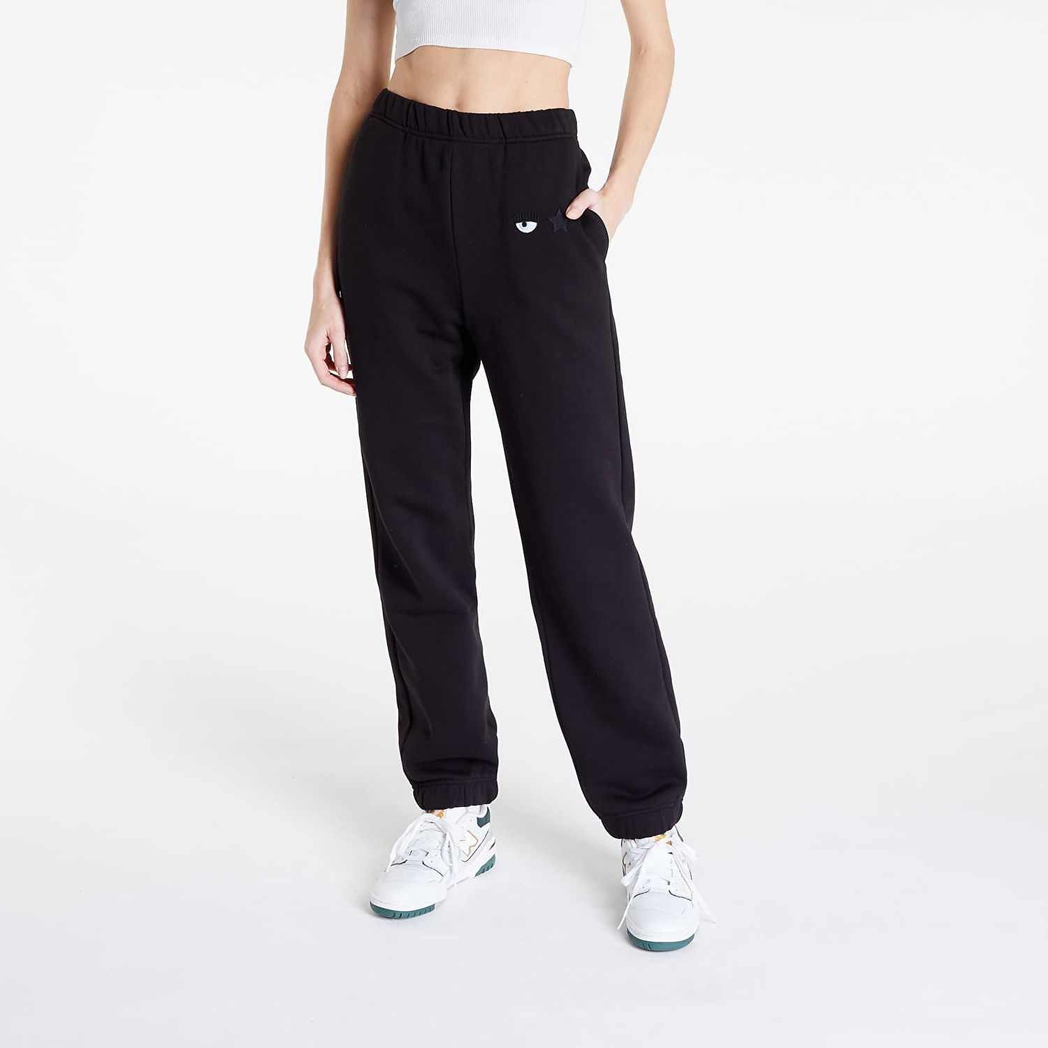Nohavice Chiara Ferragni Eye Star Embro Trousers Čierna | 73CBAT02CFT07899, 0