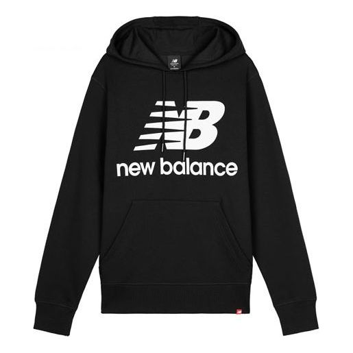 Mikina New Balance Essentials Stacked Logo Hoodie Čierna | AMT03558-BK