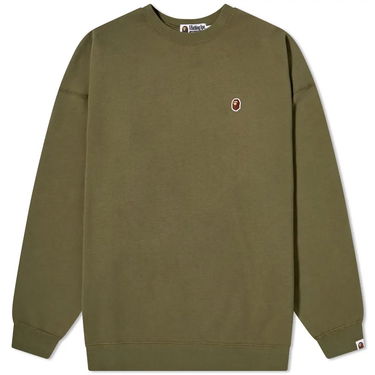 Mikina BAPE Oversized Ape Logo Crew Sweat Zelené | 001SWH802503L-GRN, 1