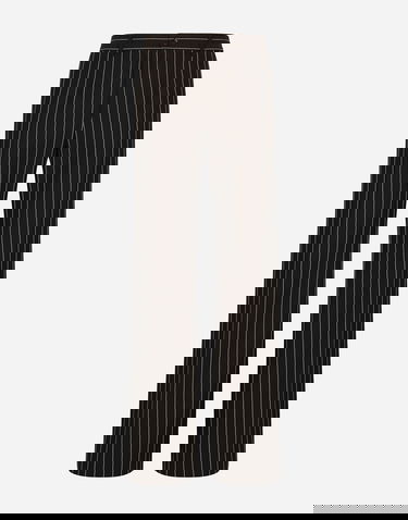 Nohavice Dolce & Gabbana Dolce & Gabbana Pinstriped Wide-leg Trousers Čierna | GP01PTFR20WS8051, 0