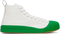 White & Green Vulcan Sneakers