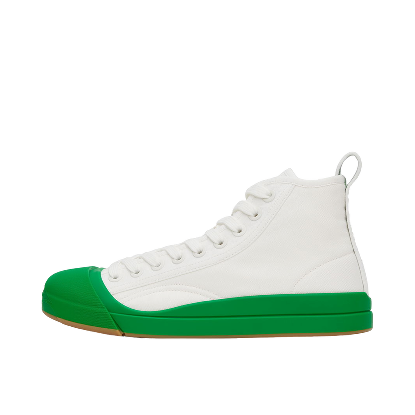 Tenisky a topánky Bottega Veneta White & Green Vulcan Sneakers Biela | 755654 V2R10