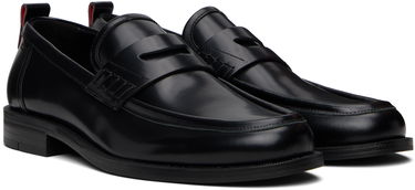 Tenisky a topánky BOSS HUGO Leather Loafers with Rubber Sole Čierna | 50548591, 3