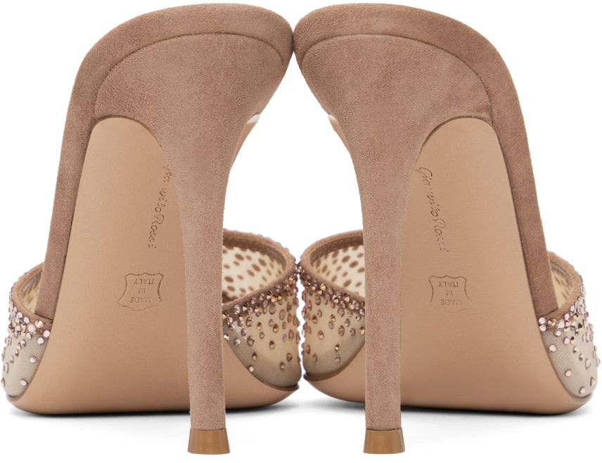 Tenisky a topánky Gianvito Rossi Rania Crystal Embellished Mules Béžová | G16730.15RIC.COZ, 1