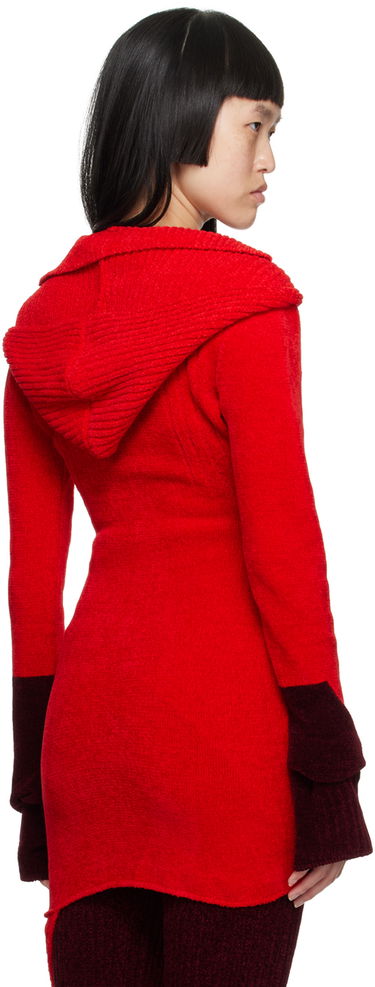 Sveter Ottolinger Ottolinger Extended Knit Hoodie Červená | 706701, 2