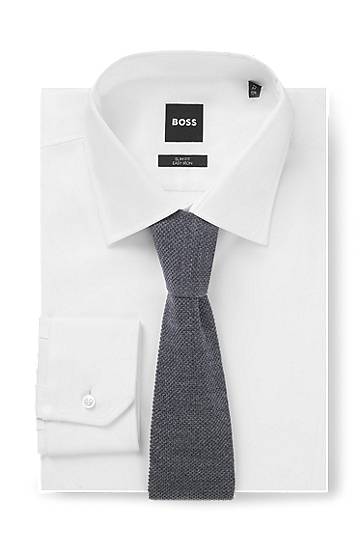 Doplnky BOSS BECKHAM x BOSS Knitted Tie in Wool Šedá | 50555729, 1