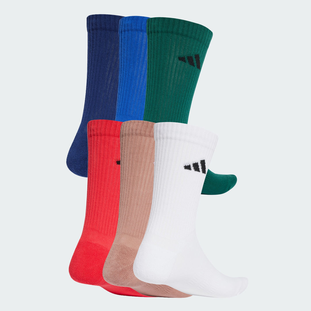 6 Pack Cushioned Crew Socks