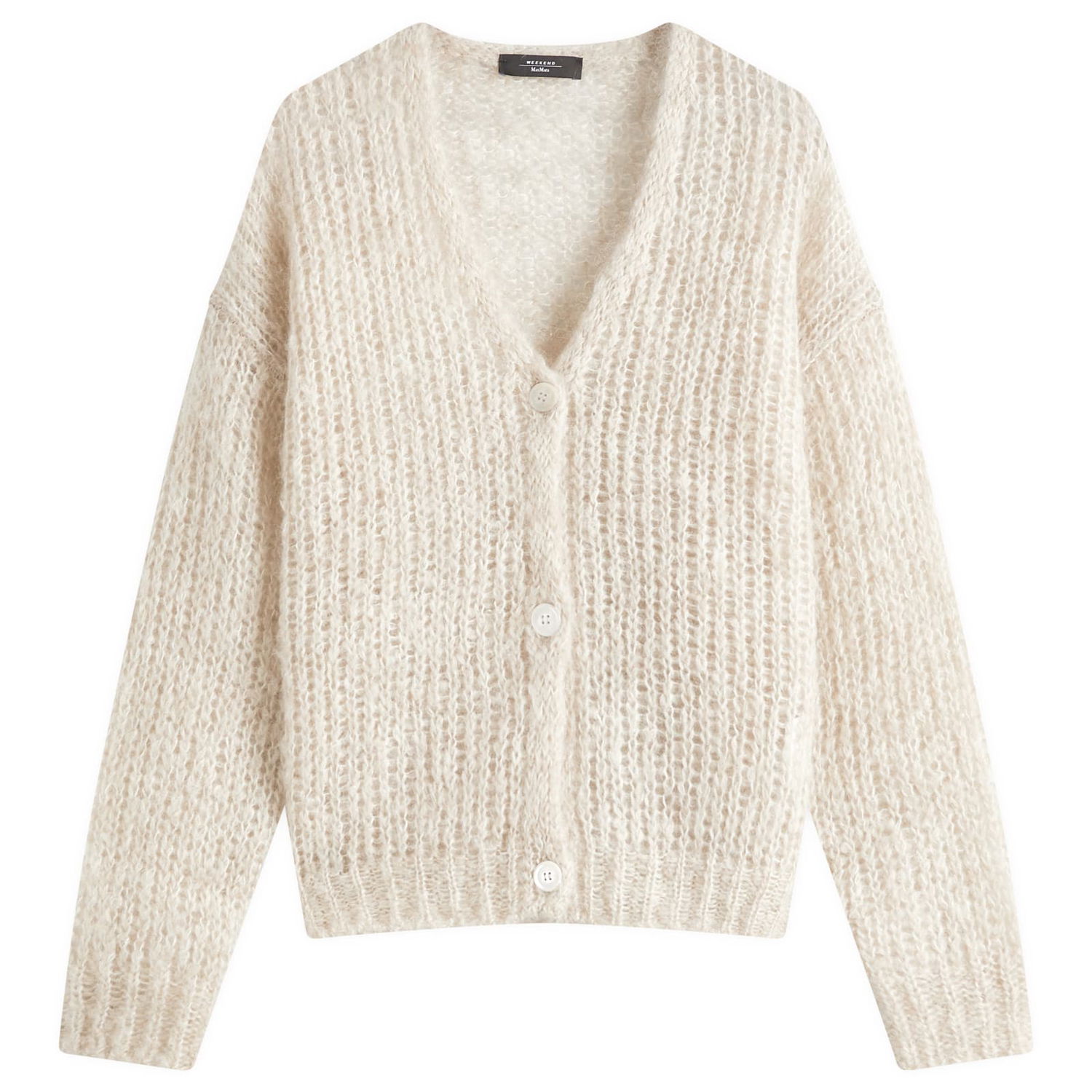 Sveter Max Mara Weekend Max Mara Pontiac Knitted Cardigan Béžová | 2515341031600, 0