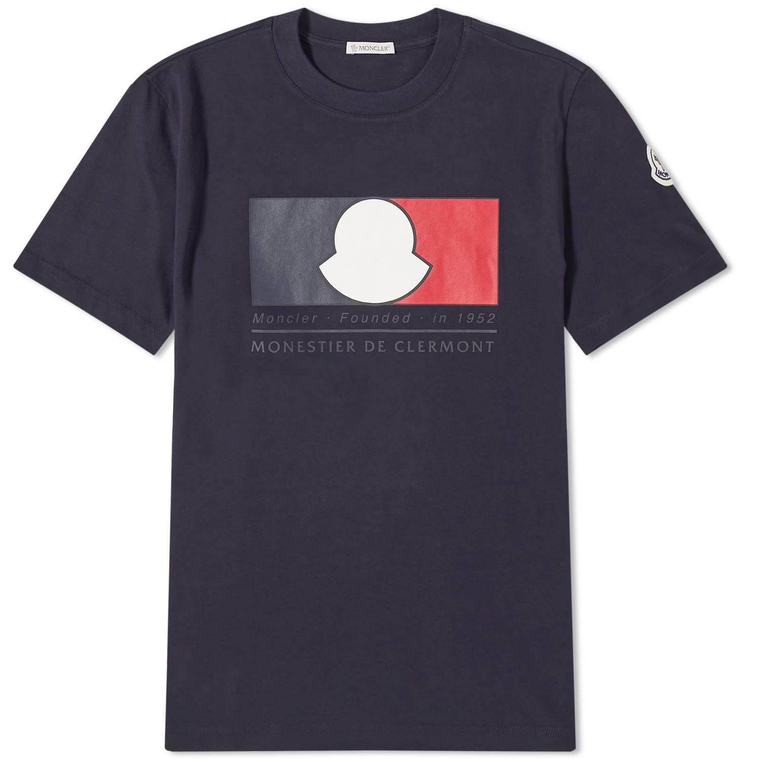 Tričko Moncler Box Logo Navy Čierna | 8C000-19-8390T-778, 0