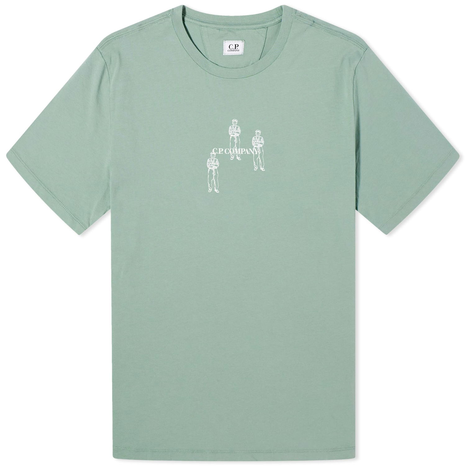 Tričko C.P. Company 30/1 Jersey Relaxed Graphic T-Shirt Tyrkysová | CMTS143A-006586W-626, 0