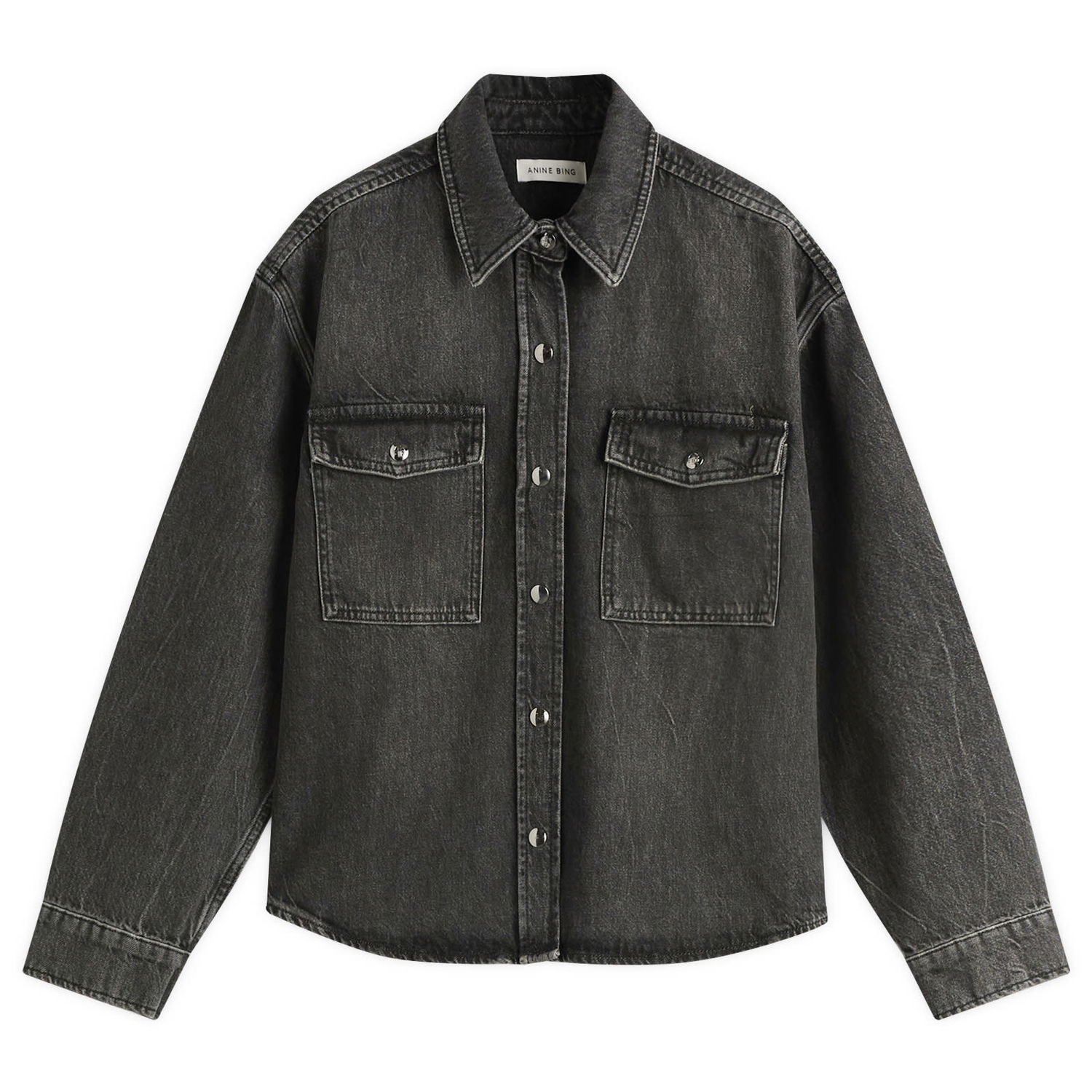 Košeľa Anine Bing Anine Bing Paxton Denim Shirt, Size X-Small Čierna | A-07-11690-WBL4, 1