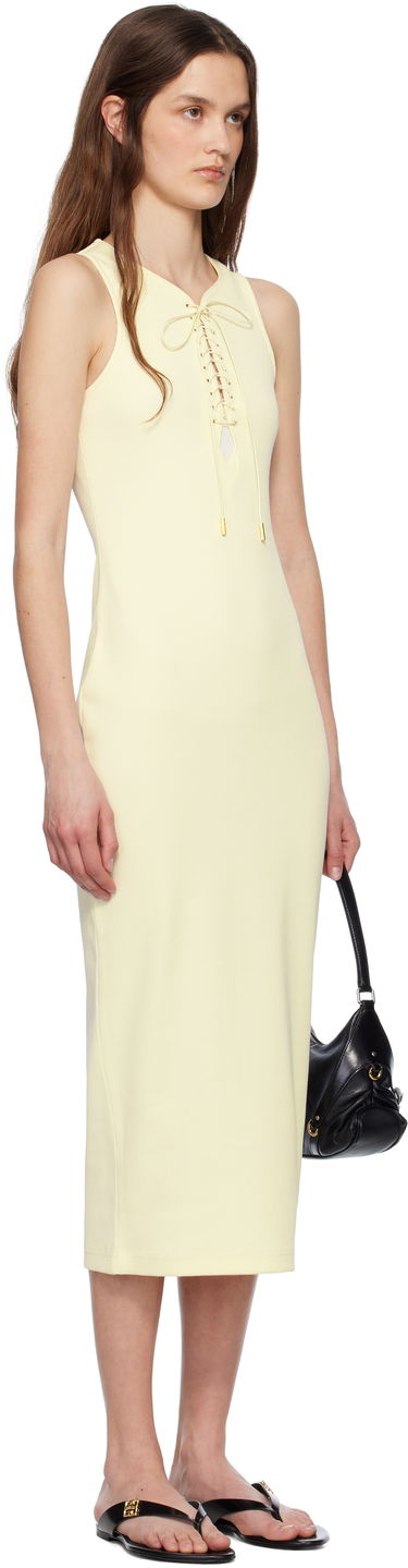 Šaty Givenchy Givenchy Lace Up Rib Knit Midi Tank Dress Žltá | BW22CK311T101, 1