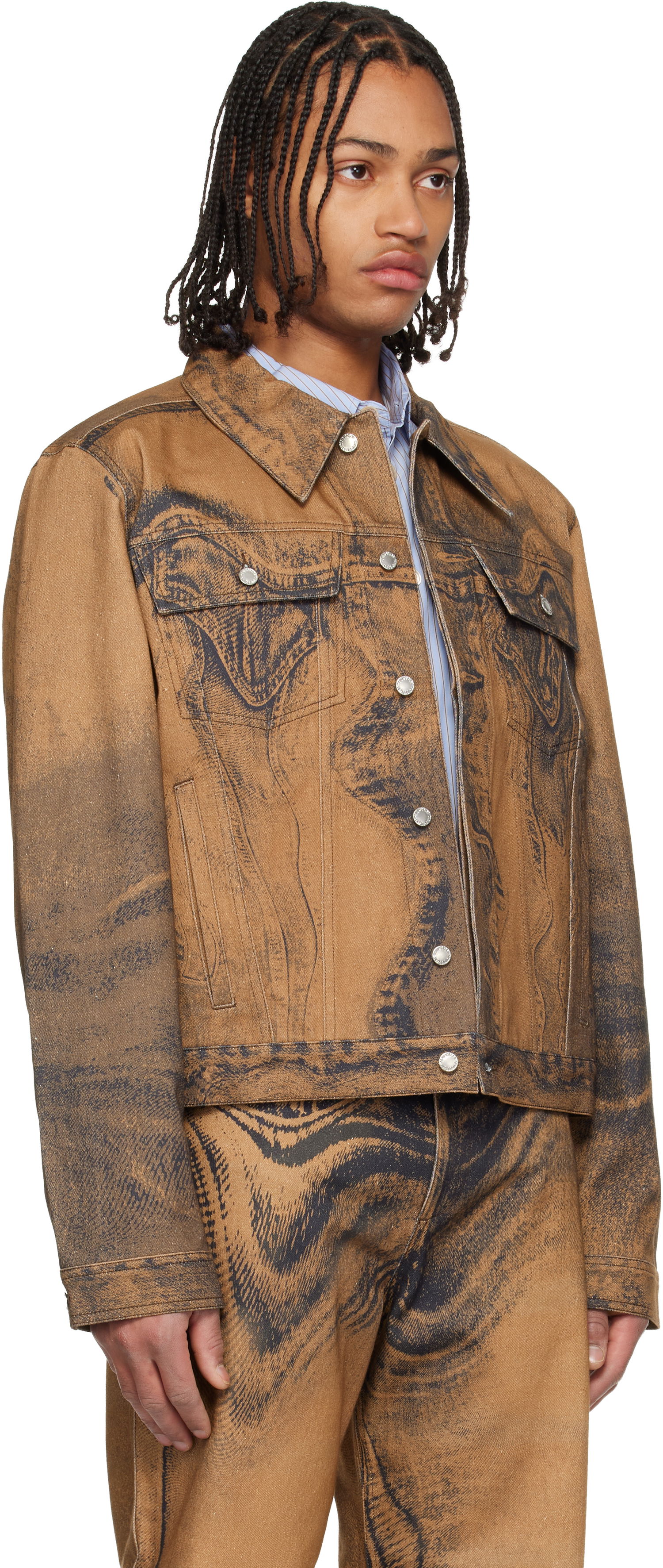 Bunda Camper Distorted Print Denim Jacket Rôznofarebný | AU00005-010, 1