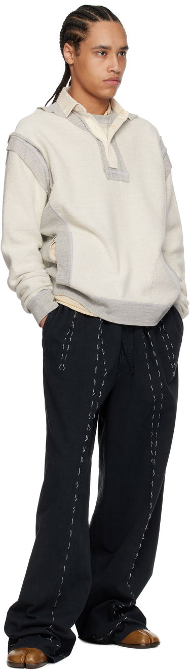 Sveter Maison Margiela Maison Margiela Décortiqué Polo Sweatshirt Béžová | S50GU0227 M25022, 3