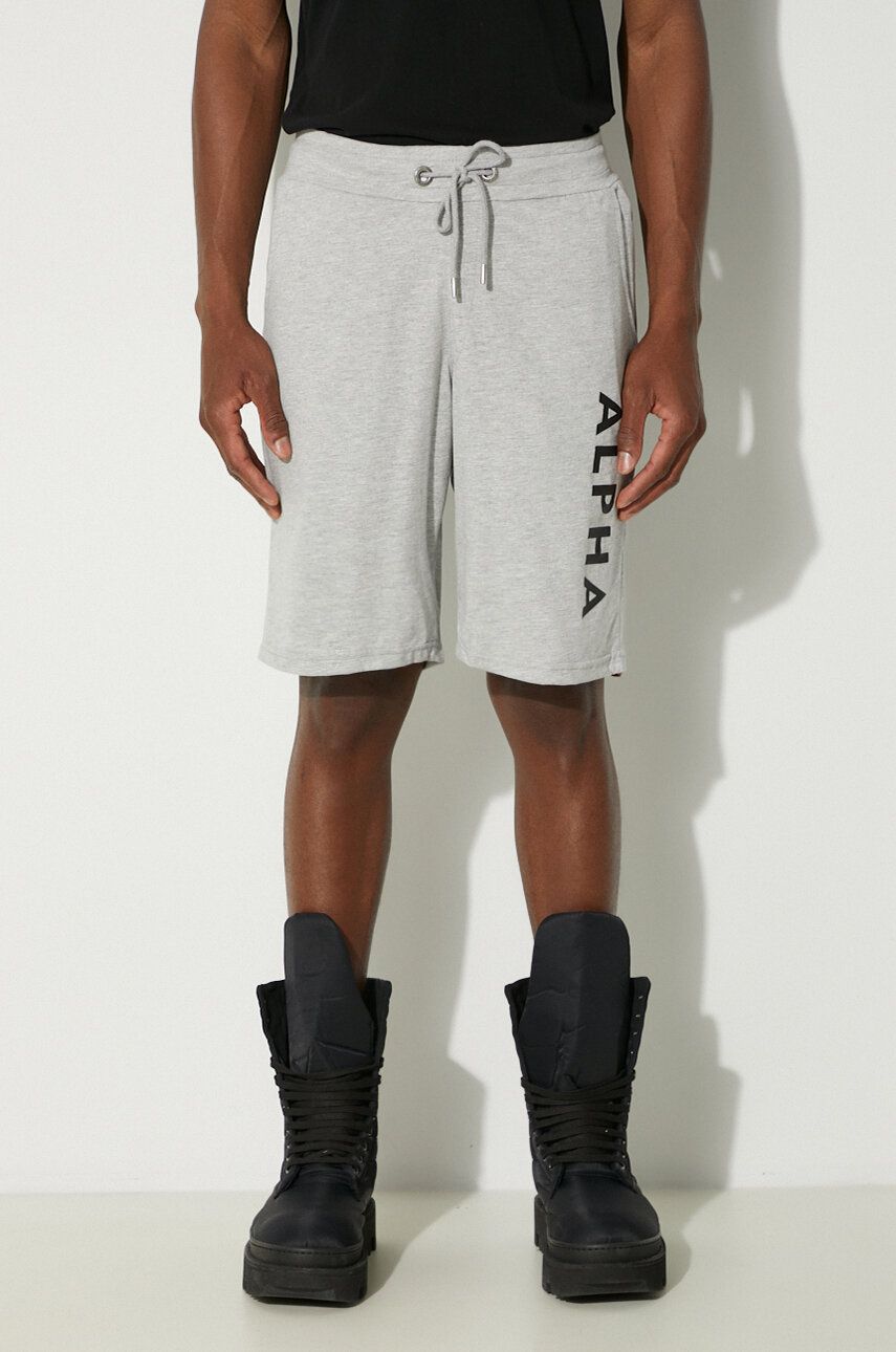 Šortky Alpha Industries Alpha Jersey Shorts Šedá | 116366.17, 0