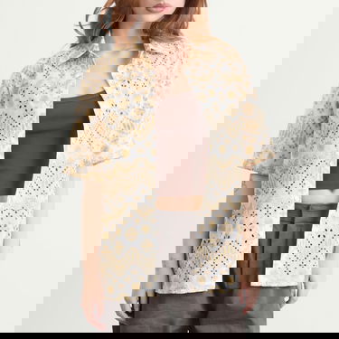 Košeľa Ahluwalia Kada Embroidered Short Sleeve Shirt Biela | M-AHLU-TO029-SS26-FA290-WH, 2