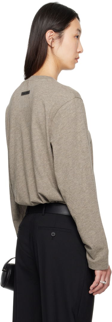 Tričko Fear of God Fear of God ESSENTIALS Classic Fit Long Sleeve T-Shirt Šedá | 125SP255883FW, 2