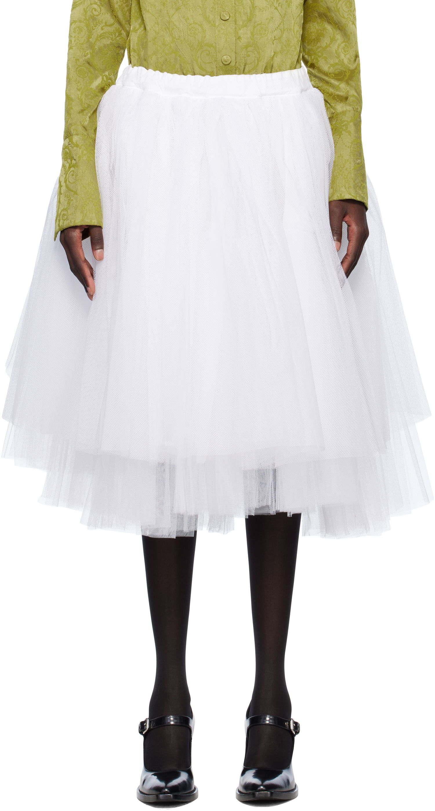 Sukňa Comme des Garçons Comme des Garçons Tulle Midi Skirt Biela | GO-S015-051, 0