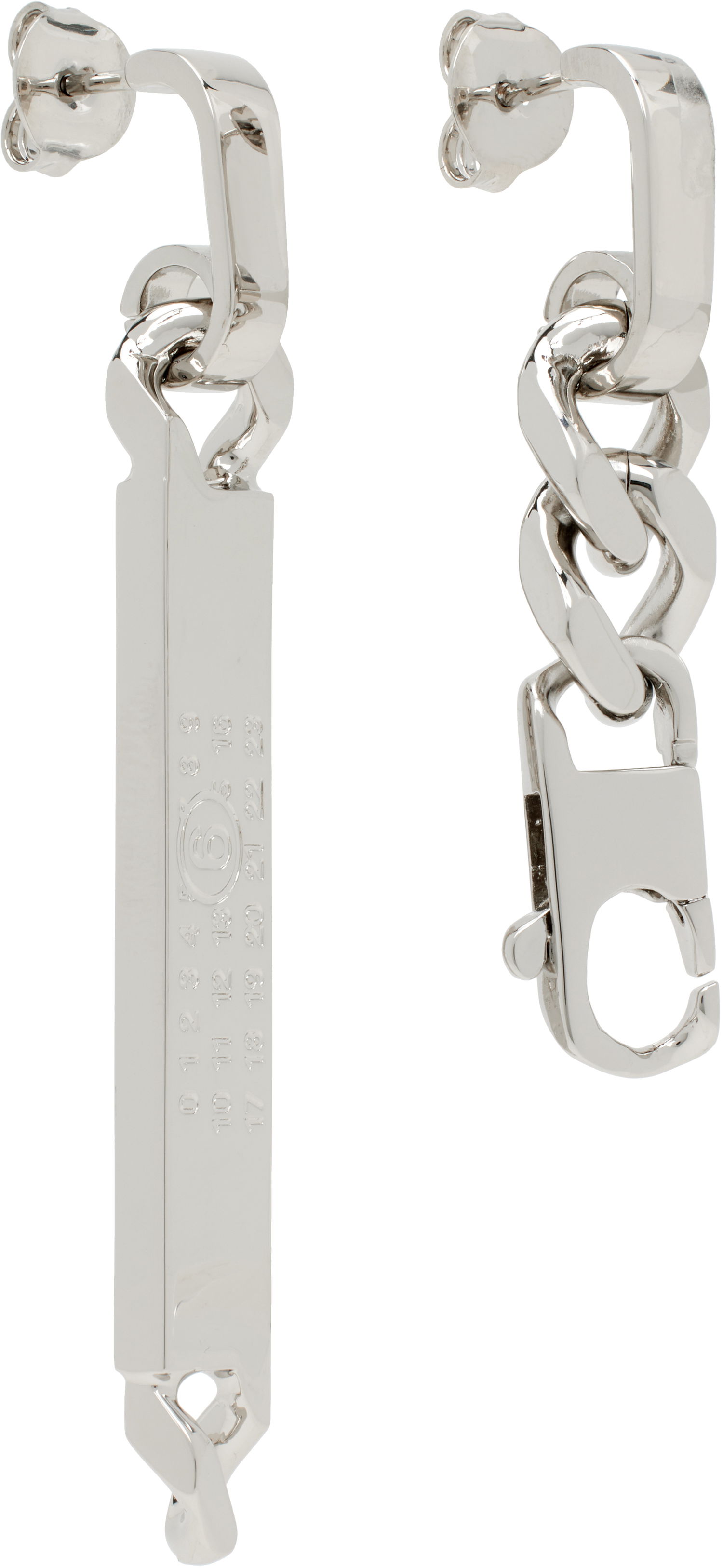 Kľúčenka Maison Margiela MM6 Maison Margiela Chain Drop Earrings Metalická | SM6VG0099 P8371, 1