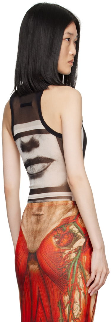Body Jean Paul Gaultier Gaultier 'The Eyes And Lips' Printed Bodysuit Čierna | 24/30-F-BD045-T553-000201, 2