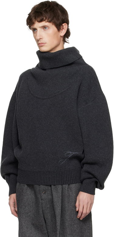 Sveter Jacquemus 'The Pallone' Turtleneck Sweater Šedá | 25HSWM00611AK00278, 3