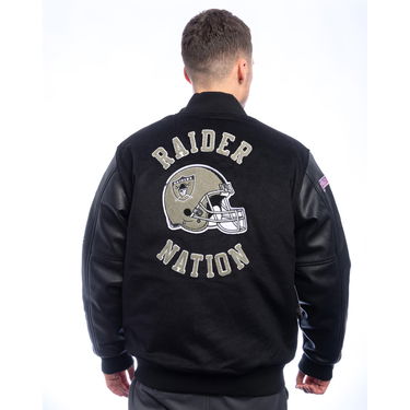 Bunda Mitchell & Ness NFL Blackout Collection Oakland Raiders Varsity Jacket Čierna | JK9935-ORABLCK, 5