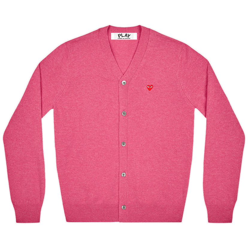 Sveter Comme des Garçons PLAY Small Heart Cardigan Ružová | AZ N080 051 4