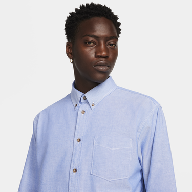 Košeľa Nike Life Long-Sleeve Oxford Button-Down Shirt Modrá | FN3125-101, 2