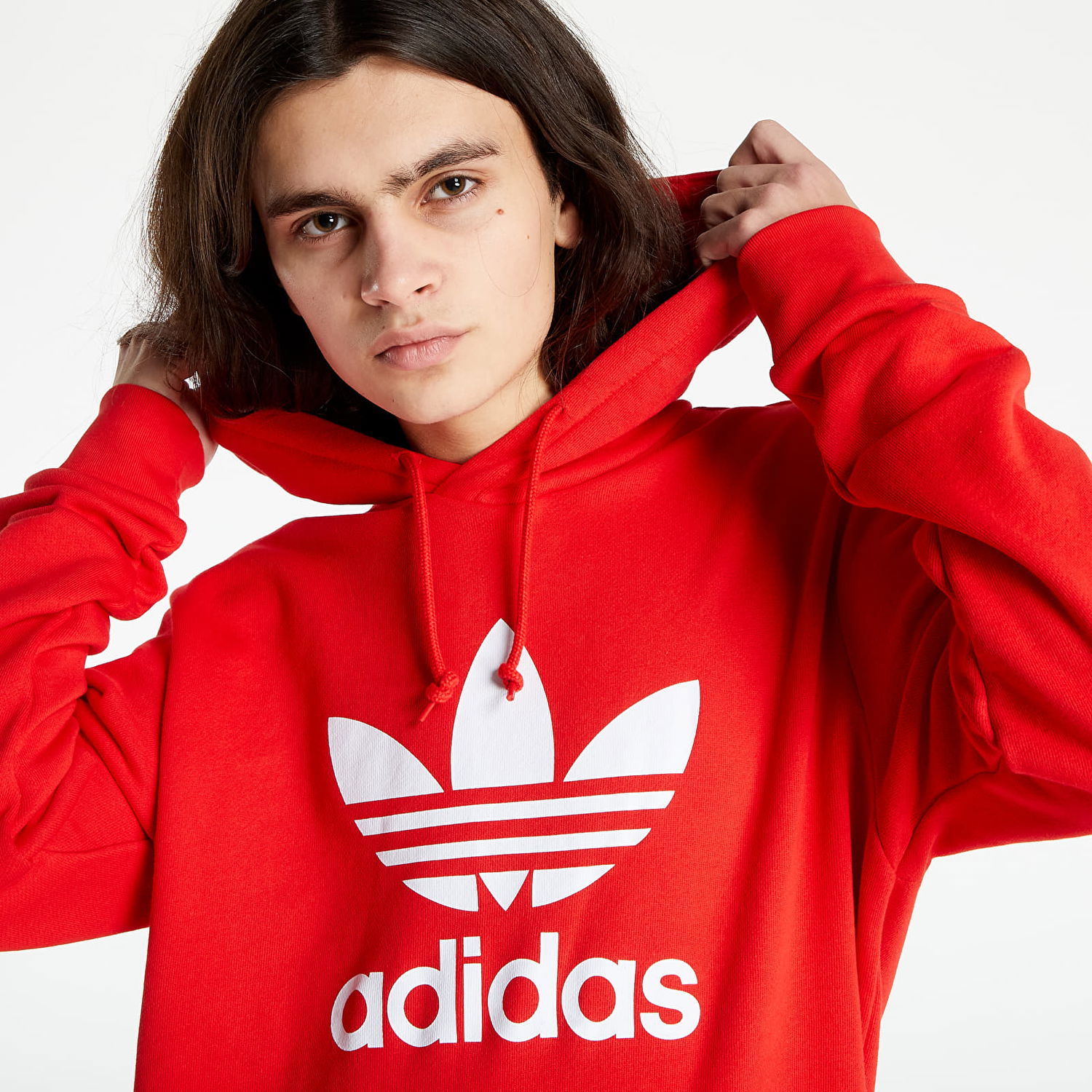Mikina adidas Originals Trefoil Hoodie Červená | HE9500, 1