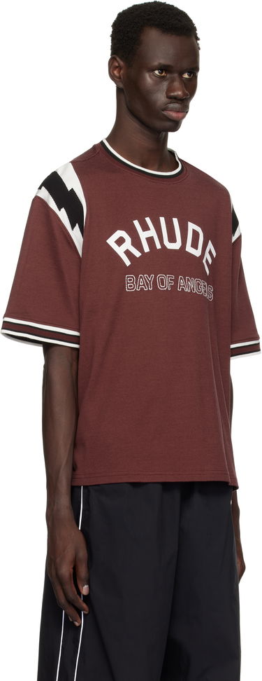 Tričko Rhude Rhude Lightning Ringer Jersey T-Shirt Hnedá | RHPS25TT19012, 1